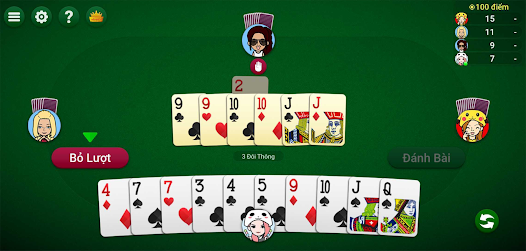 Luật tới trắng trong Tiến Lên Miền Nam liên quan đến các bộ bài